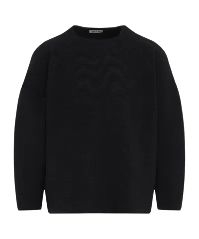 Fear Of God Ottoman Straight Neck Jumper In Black