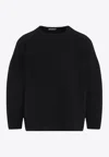Fear Of God Black Dropped Shoulder Sweater In Black