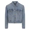 Fear Of God Light Blue Denim Jacket With Button-up Front And Vintage Finish In Blue