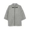 Fear Of God Gray Boiled Wool Short Sleeve Jacket In Gray