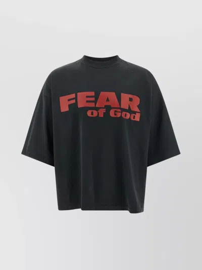 Fear Of God Overcome Challenges Graphic T-shirt In Black