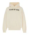 Fear Of God Beige Hoodie With Logo Lettering On The Front In Nude