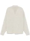 Fear Of God Mohair Boucle Overlapped V-neck Sweater In White