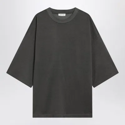 Fear Of God Oversized T-shirt In Faded Black Jersey Men In Gray