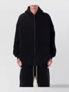 Fear Of God Full Zip-up Hoodie With Minimalist Design And Front Pocket In Black