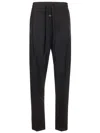 Fear Of God Black Pants With Front Knot Closure And Logo Patch In Cotton And Wool Blend Woman