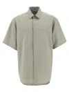 Fear Of God Tailored Shirt With Short Sleeves And Button-down Collar In Gray