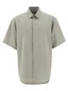 Fear Of God Tailored Shirt With Short Sleeves And Button-down Collar In Gray