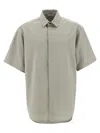 Fear Of God Tailored Shirt With Short Sleeves And Button-down Collar In Gray