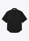 Fear Of God Oxford Short Sleeved Shirt In Black