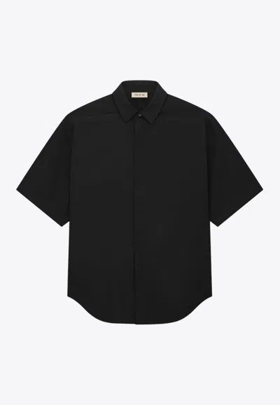 Fear Of God Oxford Short Sleeved Shirt In Black