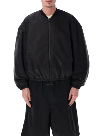 Fear Of God Nylon Taffeta Bomber In Black