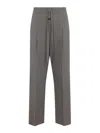 Fear Of God Premium Lyocell-cotton Blend Trousers With Adjustable Waistband In Gray