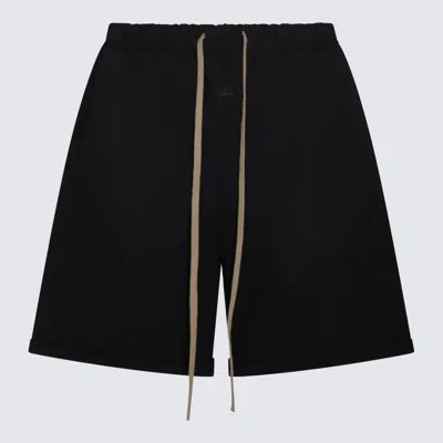 Fear Of God Black Relaxed Shorts In Nero