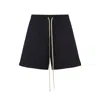 Fear Of God Black Virgin Wool Bermudas With Relaxed Fit And Drawstring Waist In Blue