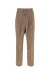 Fear Of God Wide Leg Wool Trousers Featuring Pockets In Brown