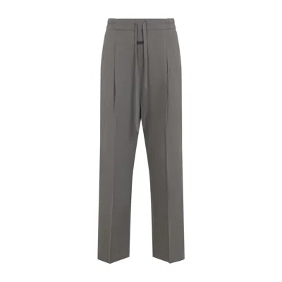 Fear Of God Straight Leg Pants Drawstring Waist In Blue