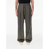 Fear Of God Heather Chevron Wool Drawstring Pants In Gray