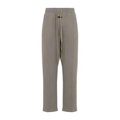 Fear Of God Premium Lyocell-cotton Blend Trousers With Adjustable Waistband In Gray