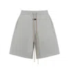 Fear Of God Drawstring Label Shorts In Grey