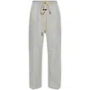 Fear Of God Grey Pants With Elastic Drawstring And Wide Leg In Cotton Blend Man In Grey