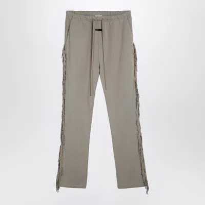 Fear Of God Paris Sky Fringed Jogging Trousers In Gray