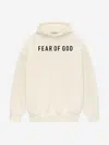 Fear Of God Cotton French Terry Logo Hoodie In Neutral