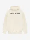 Fear Of God Cotton French Terry Logo Hoodie In Neutral
