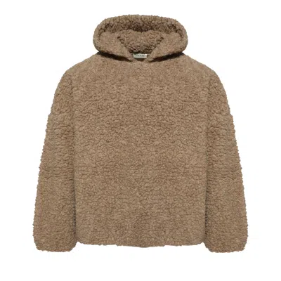 Pre-owned Fear Of God Polar Fleece Hoodie 'dune' | Tan | Men's Size L