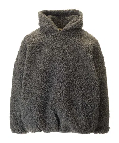 Fear Of God Polar Fleece Hoodie In Gray