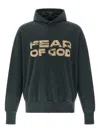 Fear Of God Logo-print Cotton-jersey Hoodie In Green