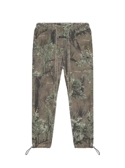 Pre-owned Fear Of God Printed Bull Denim Jiu Jitsu Pants In Dark Prairie Ghost Camo