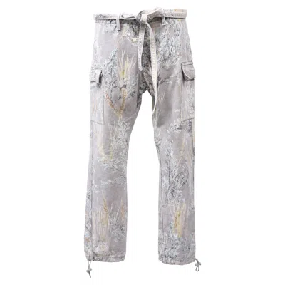 Fear Of God Printed Jiu Jitsu Pants In Ghost Camo Cotton Denim In Gray