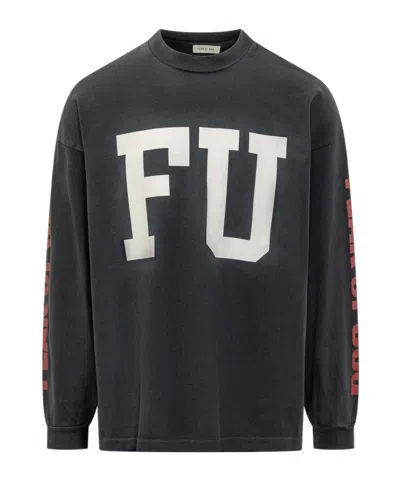 Fear Of God Printed Sweatshirt In Black