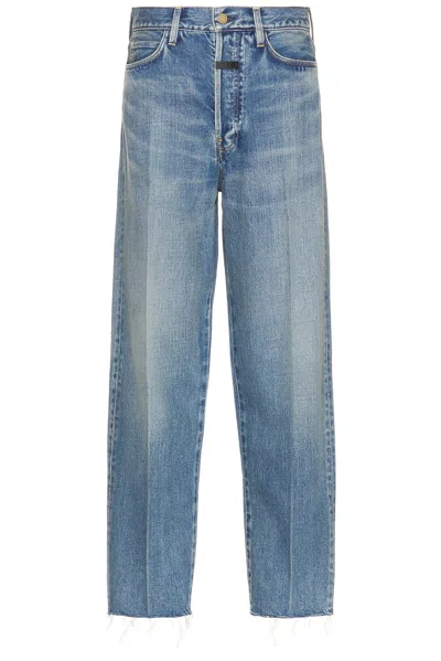 Fear Of God Relaxed 5 Pocket Denim Medium Indigo In Light Blue