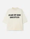 Fear Of God Mens Oat Disciple Relaxed-fit Cotton-jersey T-shirt Xs In Neutral