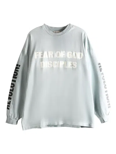 Fear Of God Relaxed Disciple Long-sleeve T-shirt In Blue