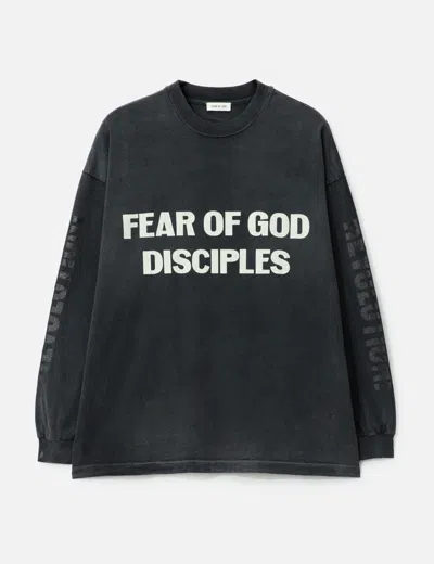 Fear Of God Disciple Logo-print Cotton-jersey T-shirt In Gray