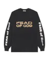 Fear Of God Long-sleeve Graphic Tee In Black