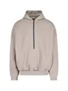 Fear Of God Mens Dropped-shoulders Two-slip-pockets Cotton And Cashmere Hoody Dusty Beige