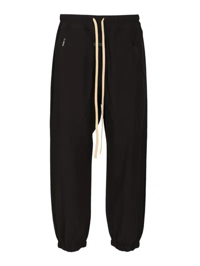Fear Of God Relaxed Fit Black Jogger Pants With Elastic Waistband