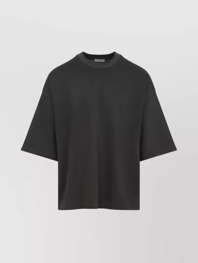 Fear Of God Relaxed Fit Cotton Blend T-shirt In Black