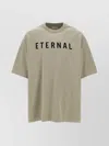 Fear Of God Eternal Grey Crewneck T-shirt With Embroidery On The Front And Logo Patch On The Rear In Cotton Man