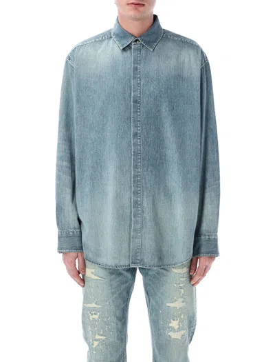 Fear Of God Relaxed Fit Denim Button-up Shirt In Blue