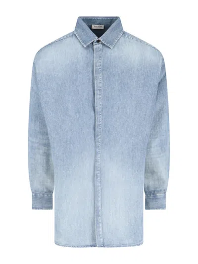 FEAR OF GOD RELAXED FIT DENIM SHIRT WITH CLASSIC COLLAR