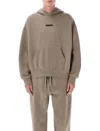 Fear Of God Relaxed Fit Double-layer Hoodie With Signature Logo Details In Neutral