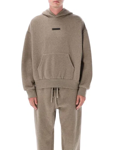 Fear Of God Relaxed Fit Double-layer Hoodie With Signature Logo Details In Neutral