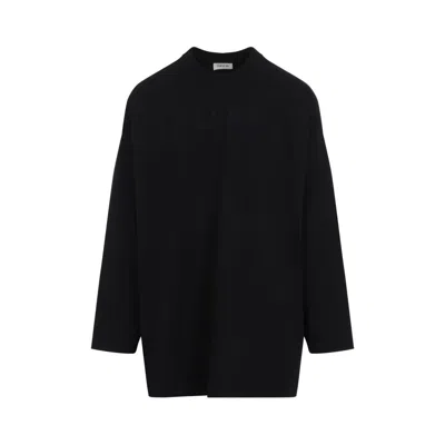 Fear Of God Logo Patch Long Sleeve Tee In Black