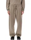 Fear Of God Relaxed Fit Sweatpants With Drawstring Cuffs And Logo Detail In Brown