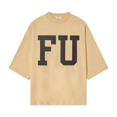 Pre-owned Fear Of God Relaxed "fu" Tee 'gold Haze' | Yellow | Men's Size Xs